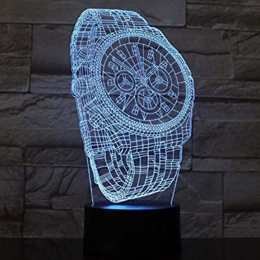 Intra απο ξύλο plywood 3mm-4mm πάχος – Επώνυμο Αφηρημένο ρολόι καρπού 3D Illusion Lamp Engraving File 40x40 cm INTRAVECTRY-MY554510