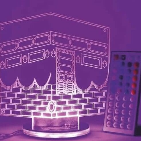 Intra απο ξύλο plywood 3mm-4mm πάχος – Ακρυλικό φωτιστικό Kaaba Makkah για δώρο Ramadan Eid DXF 30x30 cm INTRAVECTRY-MY552377