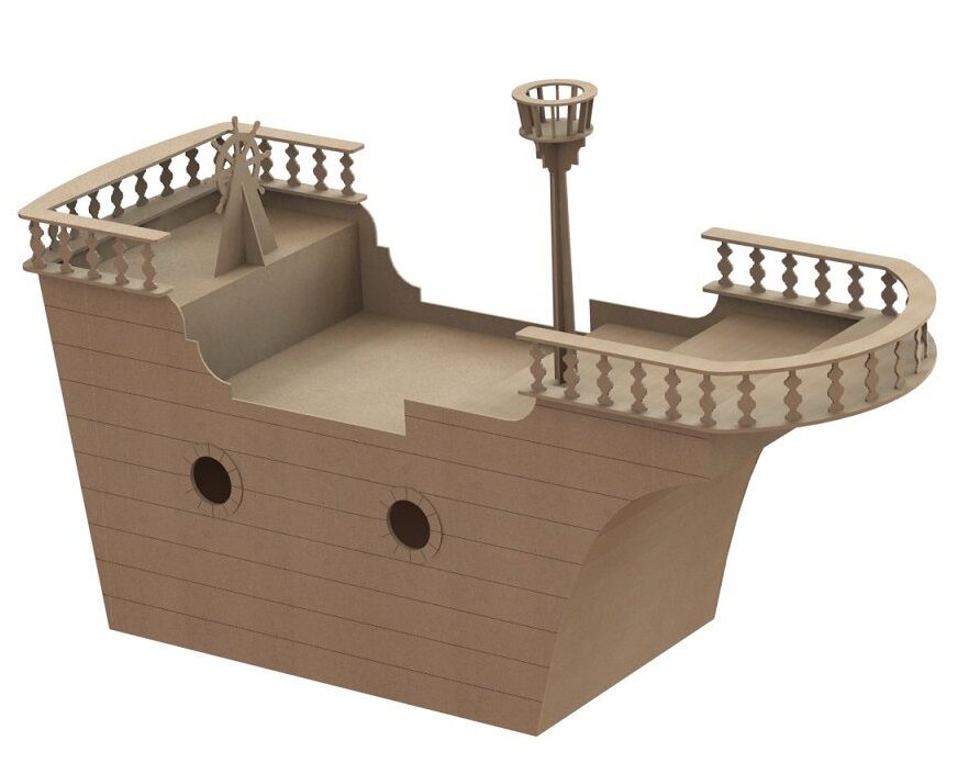 Intra απο ξύλο plywood 3mm-4mm πάχος – Τραπεζάκι σαλονιού σε σχήμα Ξύλινο σκάφος 45x50 cm INTRAVECTRY-MY551567