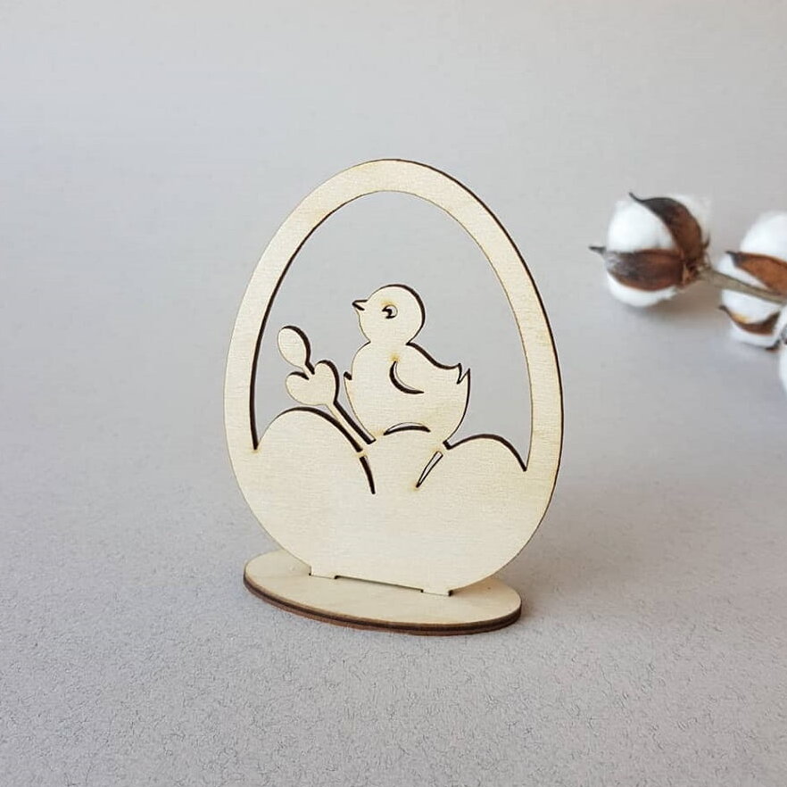 Σετ των 2 Intra απο ξύλο plywood 3mm-4mm πάχος – Διακοσμητικό σταντ πασχαλινών αυγών 25x30 cm INTRAVECTRY-MY542894