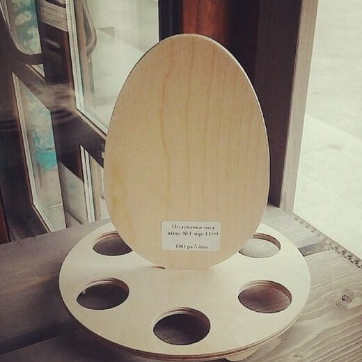 Σετ των 3 Intra απο ξύλο plywood 3mm-4mm πάχος – Ξύλινη Απλή Πασχαλινή Αυγοθήκη 12x15 cm INTRAVECTRY-MY542772