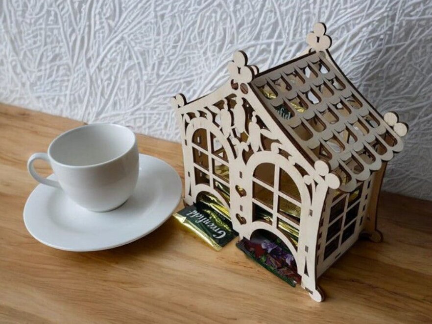 Intra απο ξύλο plywood 3mm-4mm πάχος – Τσάι Τσάι Caddy 40x45 cm INTRAVECTRY-MY543887