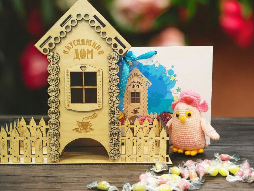 Intra απο ξύλο plywood 3mm-4mm πάχος – Ξύλινο τσαγιέρα 12x15 cm INTRAVECTRY-MY557655