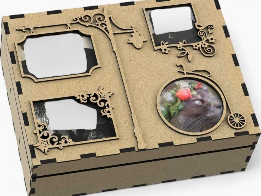 Σετ των 2 Intra απο ξύλο plywood 3mm-4mm πάχος – Κουτιά κοσμημάτων με θήκες 30x30 cm INTRAVECTRY-MY553042