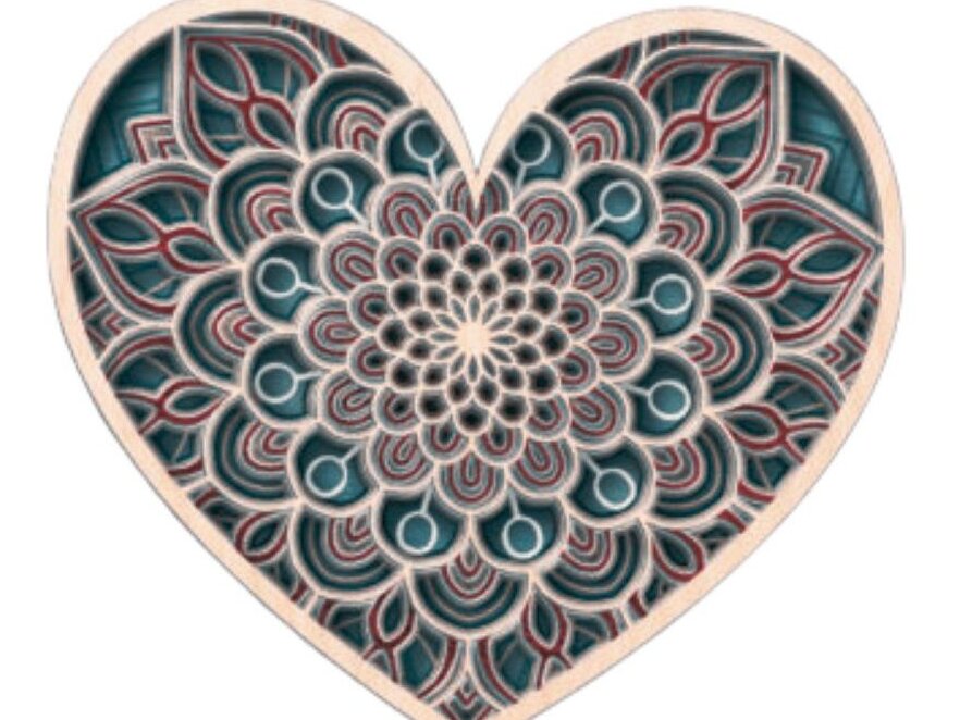 Intra απο ξύλο plywood 3mm-4mm πάχος – Μάνταλα πολλαπλών στρώσεων σε σχήμα καρδιάς 35x40 cm INTRAVECTRY-MY543119