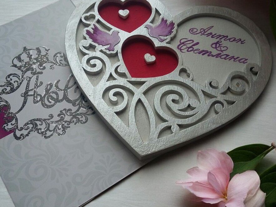 Σετ των 3 Intra απο ξύλο plywood 3mm-4mm πάχος – Δαχτυλίδι Καρδιά για γάμο 30x30 cm INTRAVECTRY-MY560043