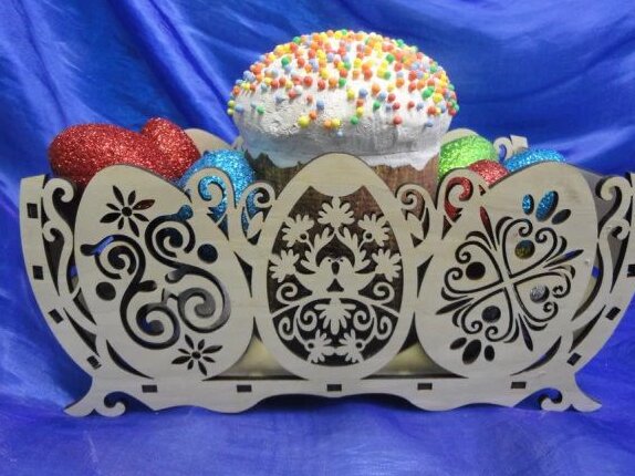 Σετ των 2 Intra απο ξύλο plywood 3mm-4mm πάχος – ξύλο Πασχαλινό Καλάθι για Παιδιά 30x30 cm INTRAVECTRY-MY542431