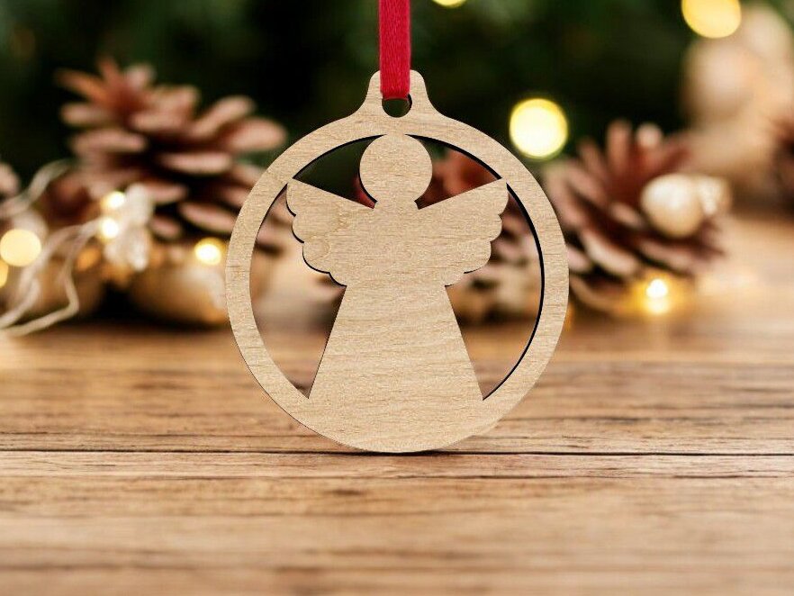 Σετ των 3 Intra απο ξύλο plywood 3mm-4mm πάχος – Angel Bauble 45x50 cm INTRAVECTRY-MY542737