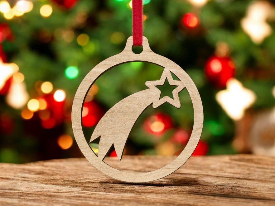 Σετ των 3 Intra απο ξύλο plywood 3mm-4mm πάχος – Χριστουγεννιάτικο στολίδι με αστέρι Bethlehem 40x40 cm INTRAVECTRY-MY552512