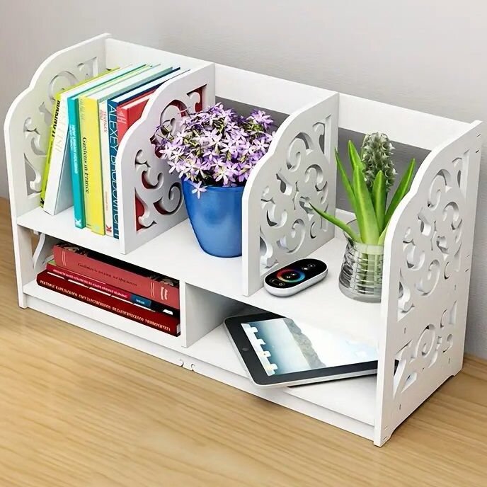 Intra απο ξύλο plywood 3mm-4mm πάχος – Πολυλειτουργικό ράφι για την αποθήκευση βιβλίων στην επιφάνεια εργασίας 45x50 cm INTRAVECTRY-MY542825