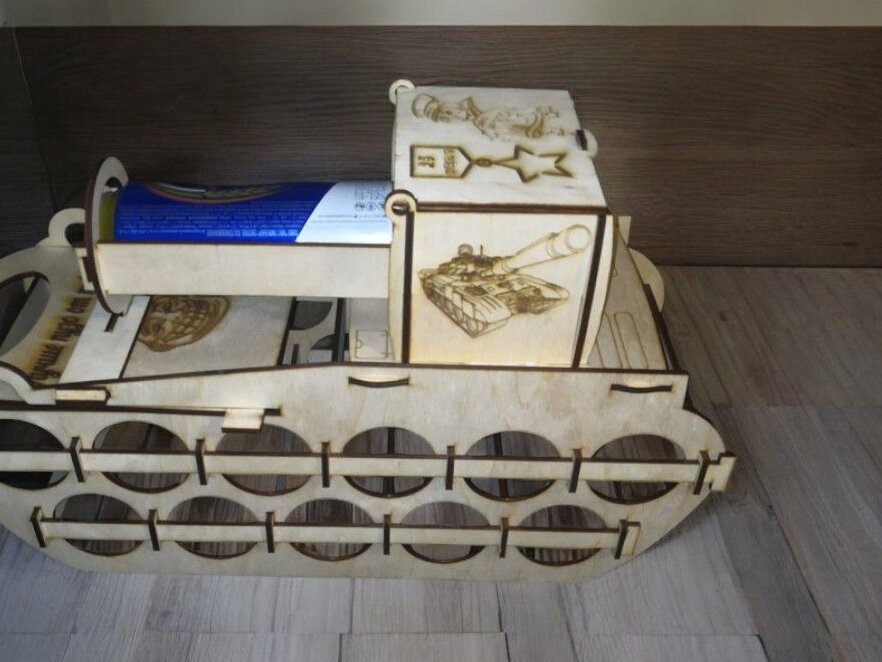 Intra απο ξύλο plywood 3mm-4mm πάχος – Θήκη για δοχεία μπύρας σε σχήμα 12 συσκευασιών 25x25 cm INTRAVECTRY-MY544402