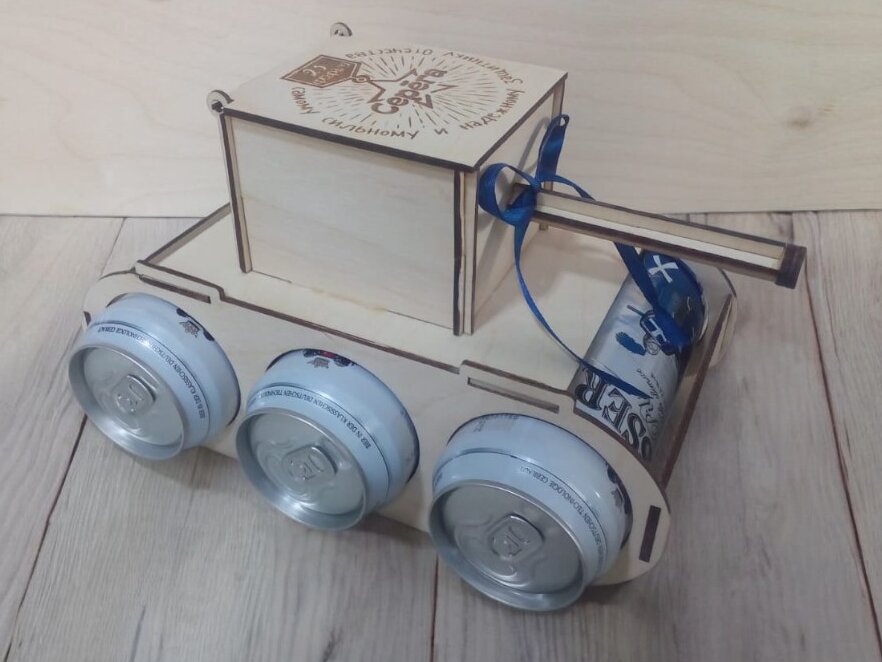 Σετ των 2 Intra απο ξύλο plywood 3mm-4mm πάχος – Δεξαμενή μπύρας και ποτού 25x25 cm INTRAVECTRY-MY553828