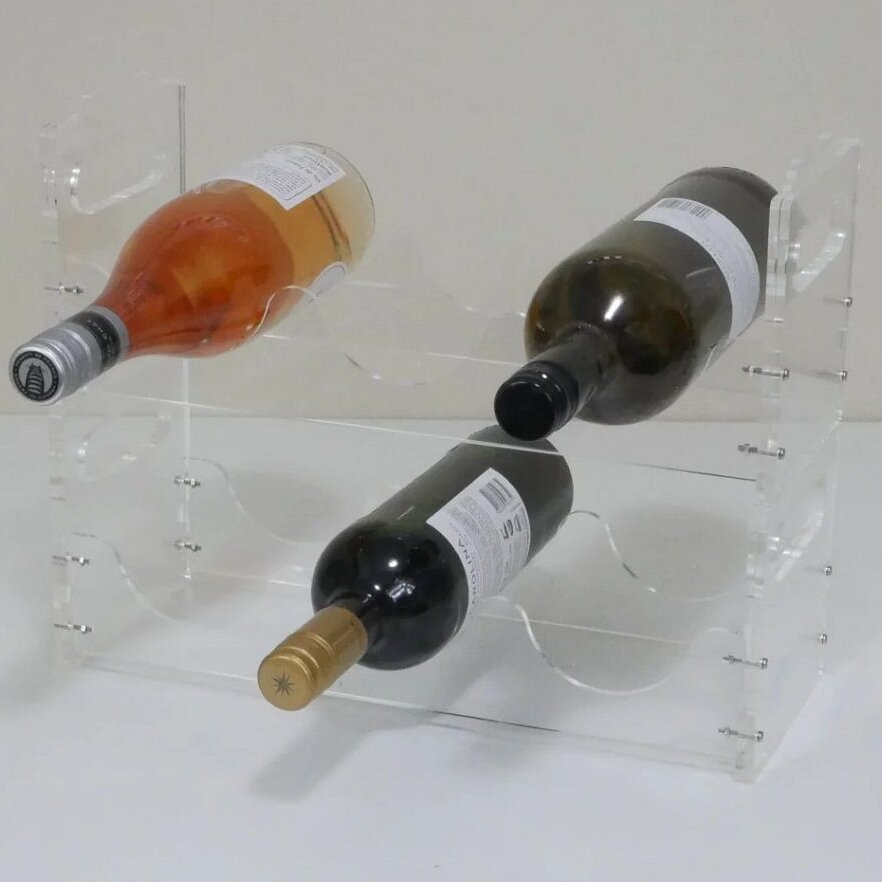 Intra απο ξύλο plywood 3mm-4mm πάχος – Ακρυλικό στοιβαζόμενο ξύλο ραφιών οθόνης κρασιού 35x40 cm INTRAVECTRY-MY542510