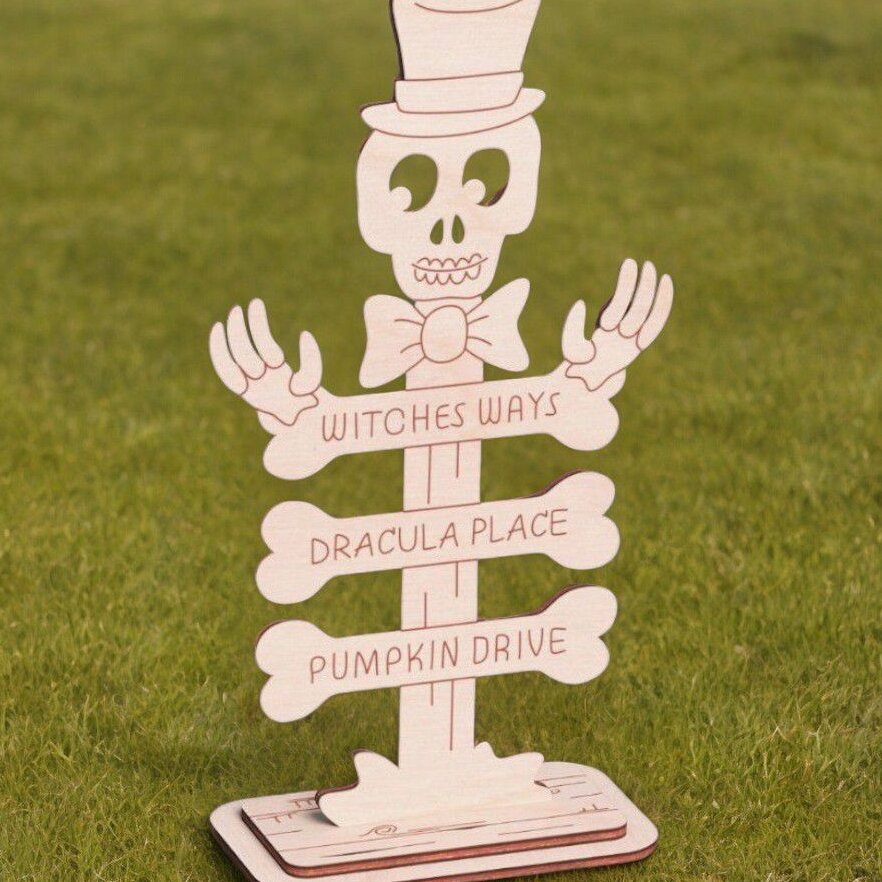 Σετ των 3 Intra απο ξύλο plywood 3mm-4mm πάχος – Επιτραπέζιο ξύλινο φάντασμα αποκριών 20x25 cm INTRAVECTRY-MY560159