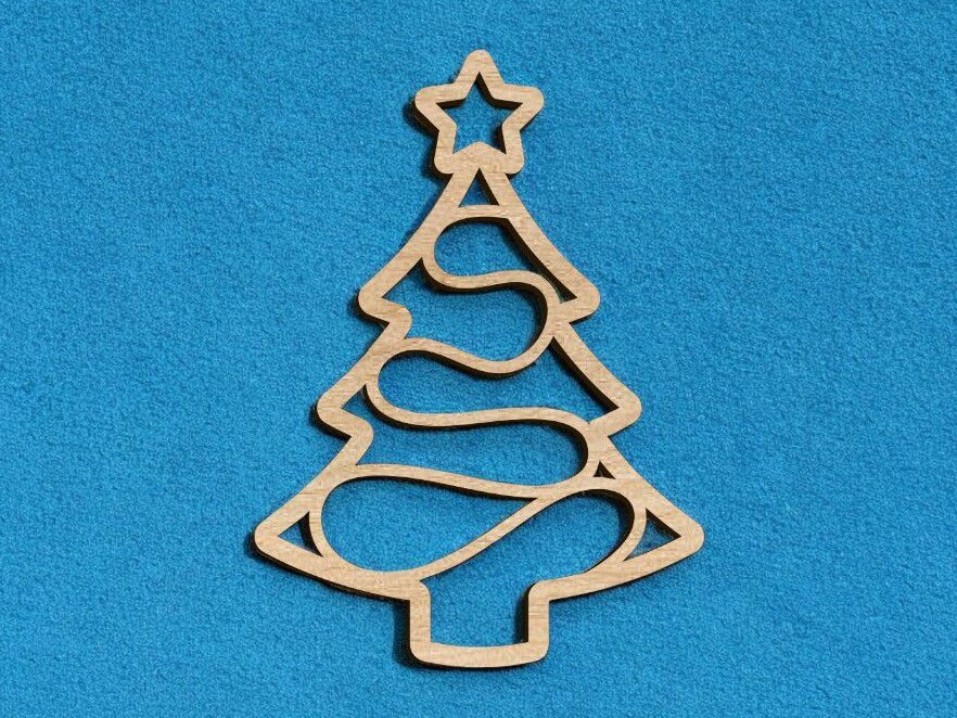 Σετ των 3 Intra απο ξύλο plywood 3mm-4mm πάχος – Στολίδι Χριστουγεννιάτικου Δέντρου 45x50 cm INTRAVECTRY-MY552685