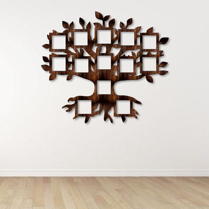 Σετ των 2 Intra απο ξύλο plywood 3mm-4mm πάχος – ξύλο κορνίζας για μεγάλο οικογενειακό δέντρο 40x45 cm INTRAVECTRY-MY543589