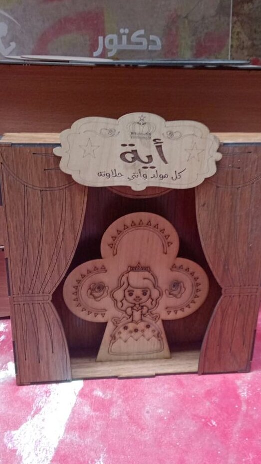 Σετ των 3 Intra απο ξύλο plywood 3mm-4mm πάχος – Νύφη δώρο γενεθλίων Θέατρο Ξύλινο μοντέλο 25x25 cm INTRAVECTRY-MY559640