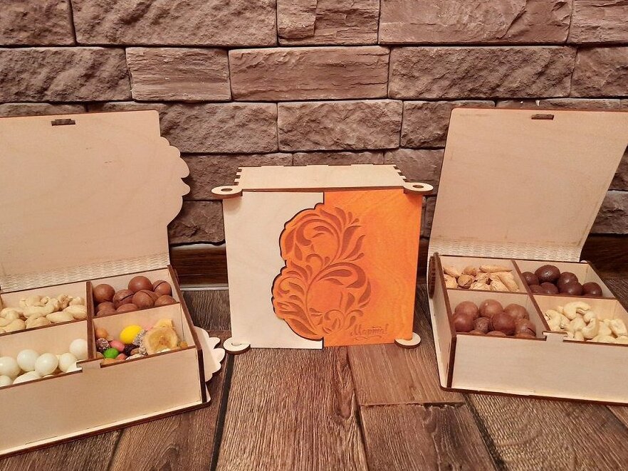 Intra απο ξύλο plywood 3mm-4mm πάχος – Κουτί δώρου ξηρών φρούτων για τις 8 Μαρτίου 45x50 cm INTRAVECTRY-MY543053