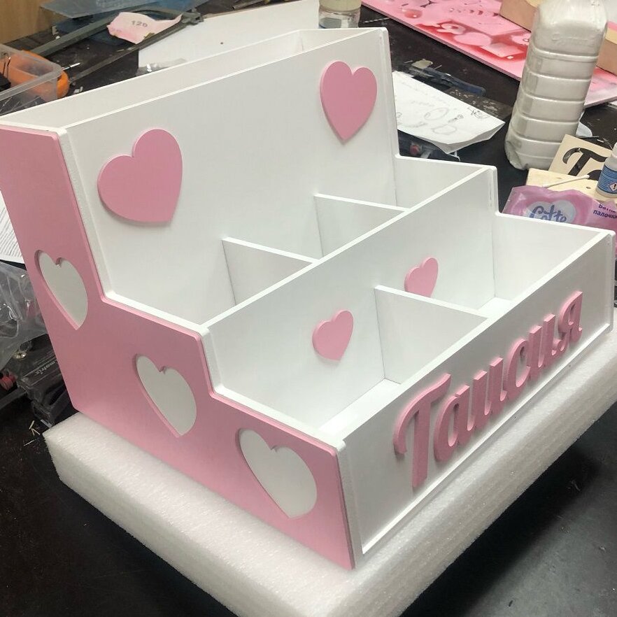 Σετ των 2 Intra απο ξύλο plywood 3mm-4mm πάχος – Οργανωτής αποθήκευσης γραφείου για κορίτσια 40x40 cm INTRAVECTRY-MY543806