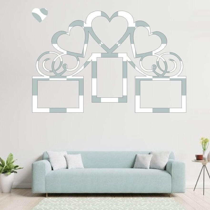 Σετ των 2 Intra απο ξύλο plywood 3mm-4mm πάχος – ξύλο πολλών κορνίζων με θέμα αγάπης 30x30 cm INTRAVECTRY-MY552933