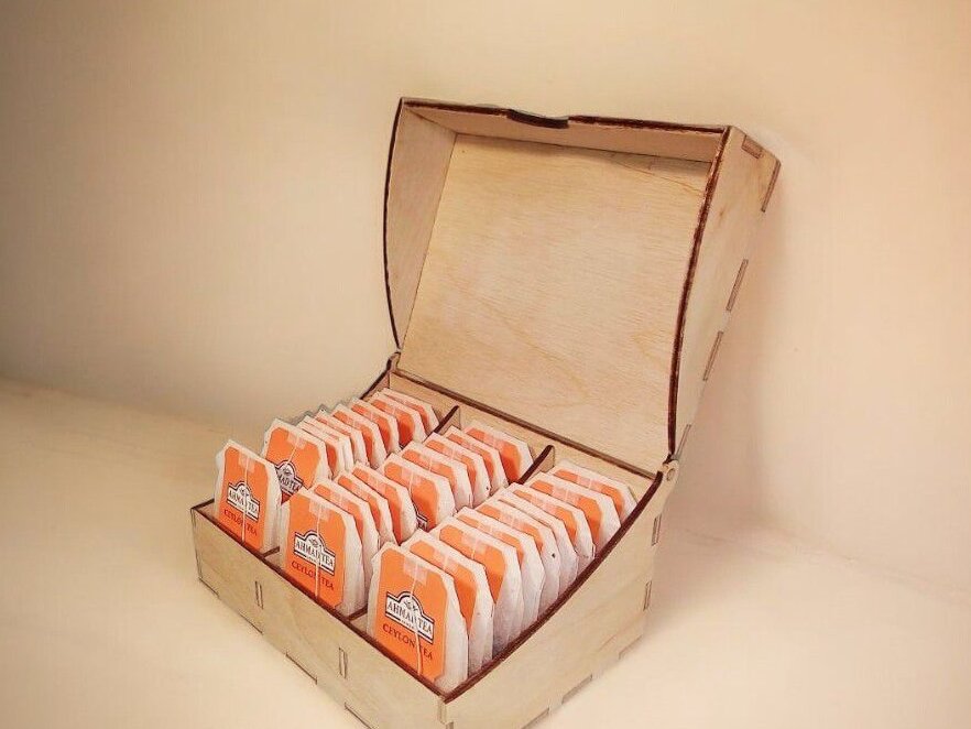 Intra απο ξύλο plywood 3mm-4mm πάχος – Ξύλινο κουτί αποθήκευσης σε φακελάκι τσαγιού 50x60 cm INTRAVECTRY-MY545923