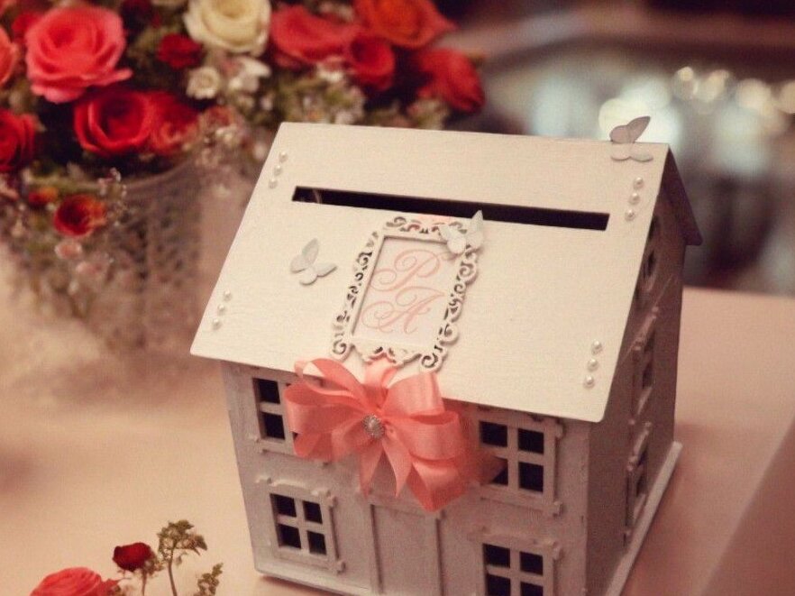 Intra απο ξύλο plywood 3mm-4mm πάχος – Κουτί για κάρτες γάμου Ξύλινο Σπίτι 30x35 cm INTRAVECTRY-MY543109