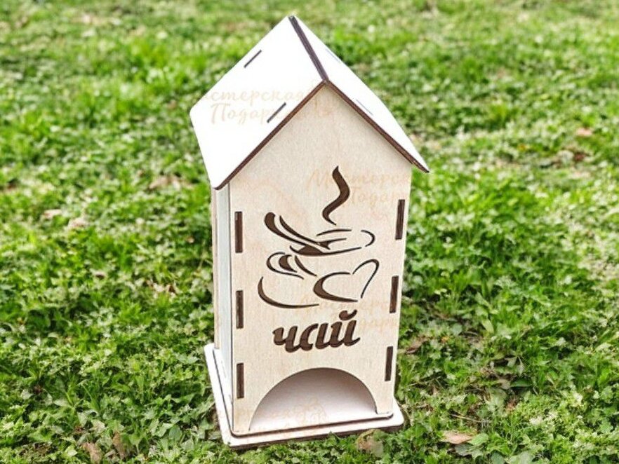 Intra απο ξύλο plywood 3mm-4mm πάχος – Σπίτι για φακελάκια τσαγιού 50x60 cm INTRAVECTRY-MY544556