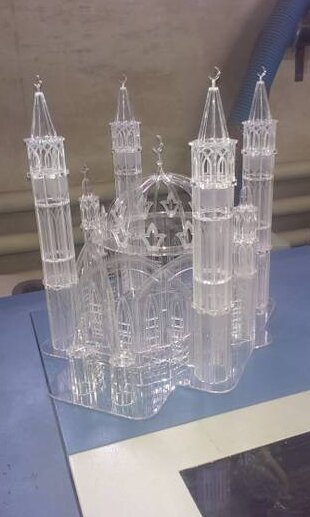 Intra απο ξύλο plywood 3mm-4mm πάχος – Τρισδιάστατο μοντέλο του Τζαμί Kul Sharif 40x45 cm INTRAVECTRY-MY543656