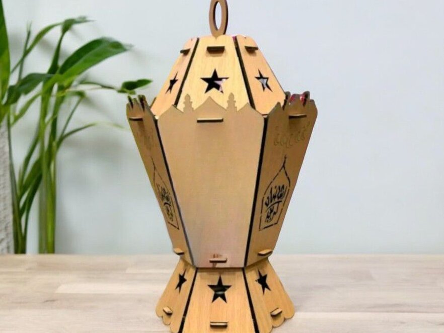 Intra απο ξύλο plywood 3mm-4mm πάχος – Φανάρι του Ραμαζάν Καρίμ 40x40 cm INTRAVECTRY-MY543864