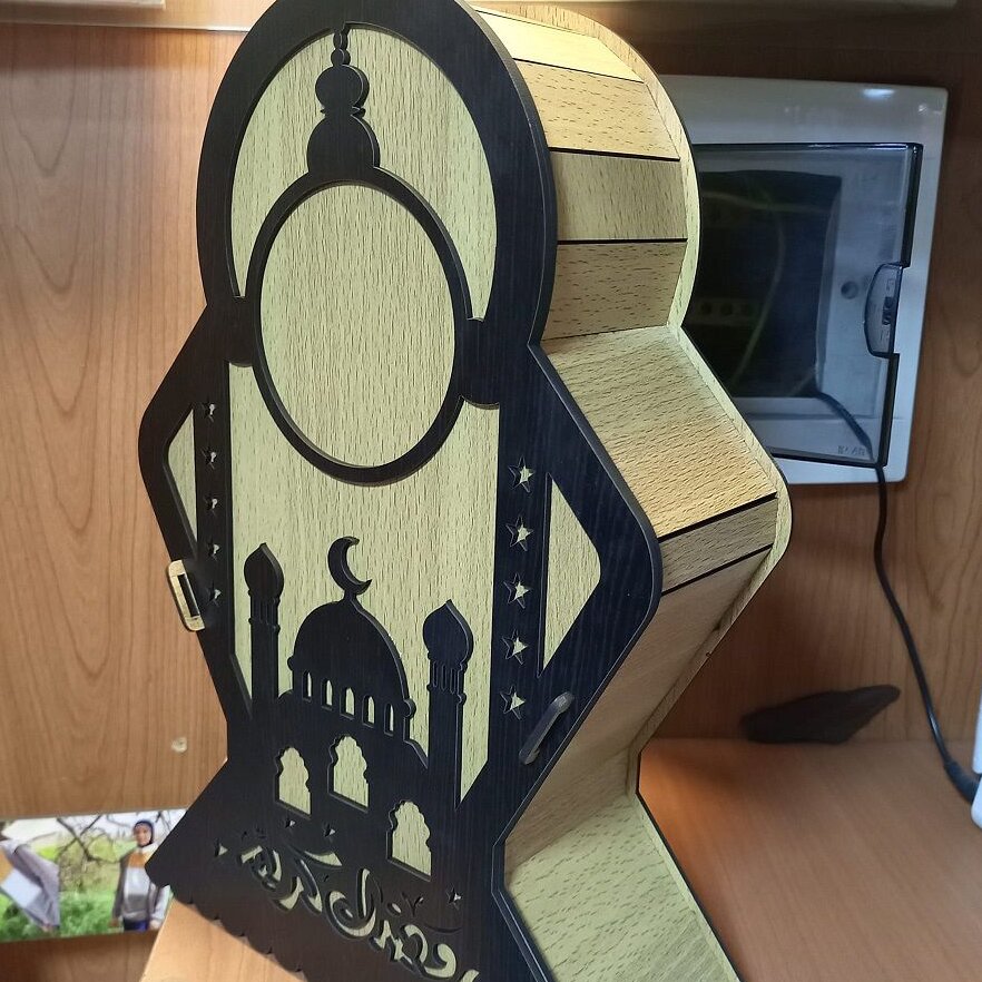 Intra απο ξύλο plywood 3mm-4mm πάχος – Κουτί δώρου σε σχήμα φαναριού 25x30 cm INTRAVECTRY-MY547313