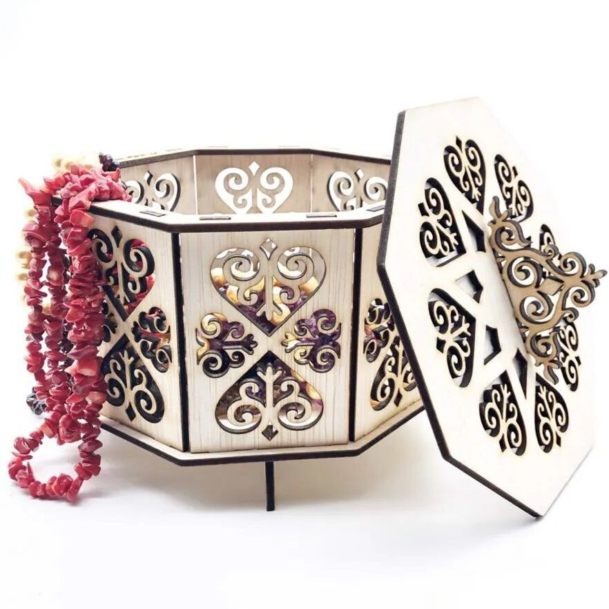 Intra απο ξύλο plywood 3mm-4mm πάχος – Ξύλινο οκταγωνικό αναμνηστικό κοσμήματα διακοσμητικό κουτί τέχνης 30x35 cm INTRAVECTRY-MY556794