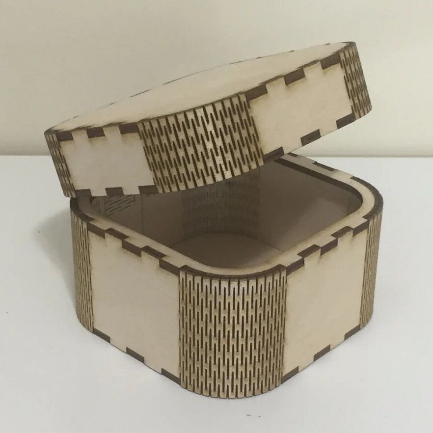 Intra απο ξύλο plywood 3mm-4mm πάχος – Baltic Birch Box με Living Hinge File 30x35 cm INTRAVECTRY-MY543205