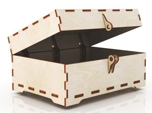 Intra απο ξύλο plywood 3mm-4mm πάχος – Κουτί αποθήκευσης κοσμημάτων Ξύλινο αρθρωτό κουτί που κλειδώνει 25x30 cm INTRAVECTRY-MY557053