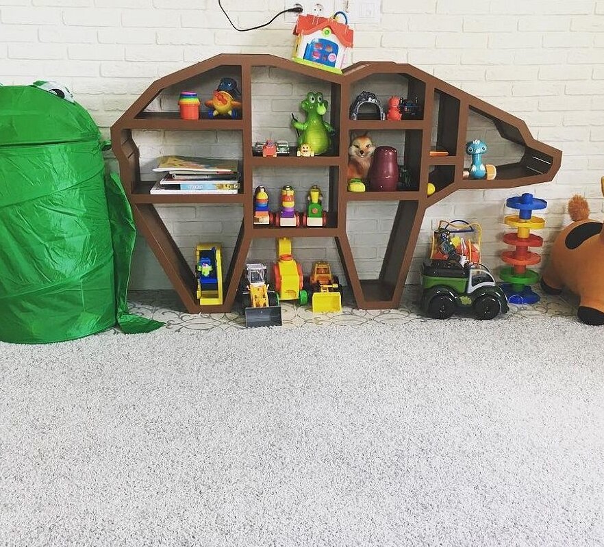 Σετ των 3 Intra απο ξύλο plywood 3mm-4mm πάχος – Αποθήκευση παιχνιδιών Bear με ξύλο CDR για ράφι για το παιδικό δωμάτιο 30x35 cm INTRAVECTRY-MY545809