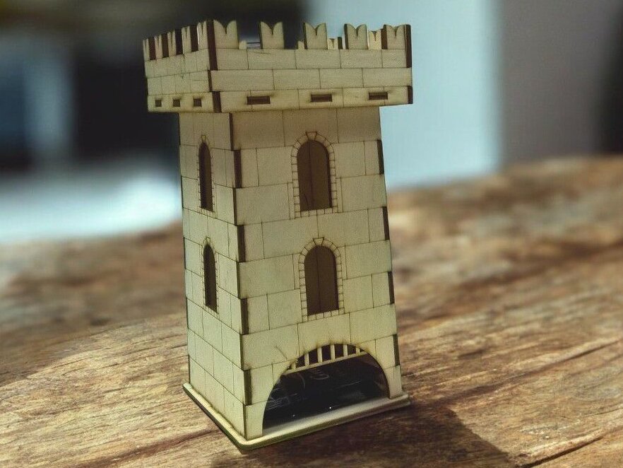 Intra απο ξύλο plywood 3mm-4mm πάχος – Κάστρο διανομέα φακέλων τσαγιού 25x25 cm INTRAVECTRY-MY544385