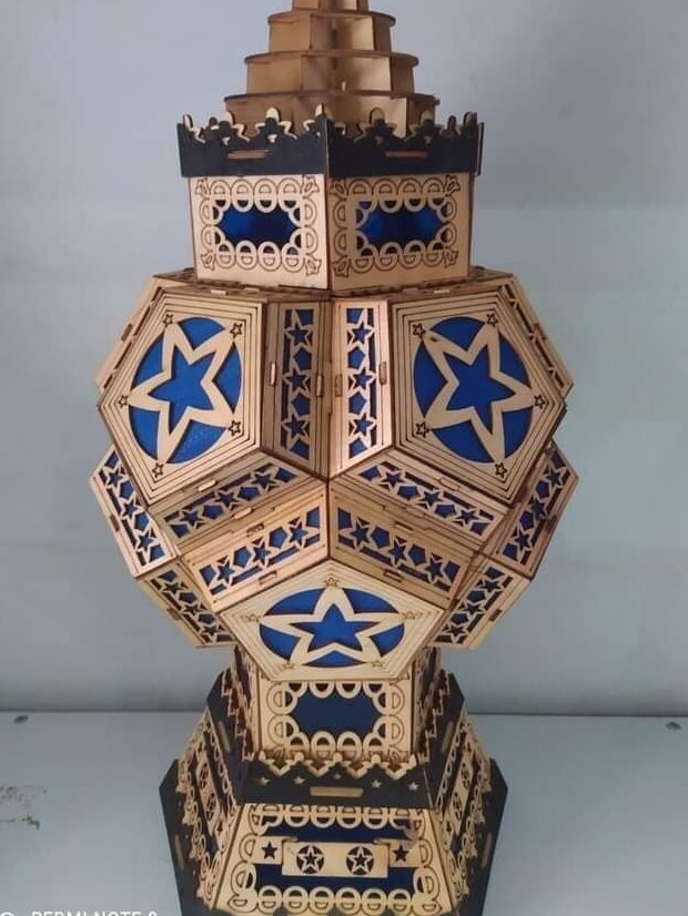 Intra απο ξύλο plywood 3mm-4mm πάχος – Κλασικό φανάρι του Ραμαζανιού 40x45 cm INTRAVECTRY-MY543854