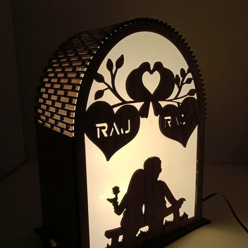 Σετ των 2 Intra απο ξύλο plywood 3mm-4mm πάχος – Lightbox για την ημέρα του Αγίου Βαλεντίνου 30x35 cm INTRAVECTRY-MY543952