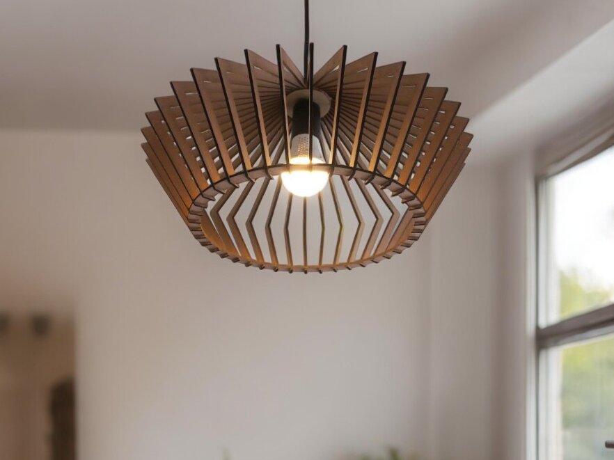 Intra απο ξύλο plywood 3mm-4mm πάχος – Vintage Ξύλινος Πολυέλαιος Οροφής 25x30 cm INTRAVECTRY-MY552152