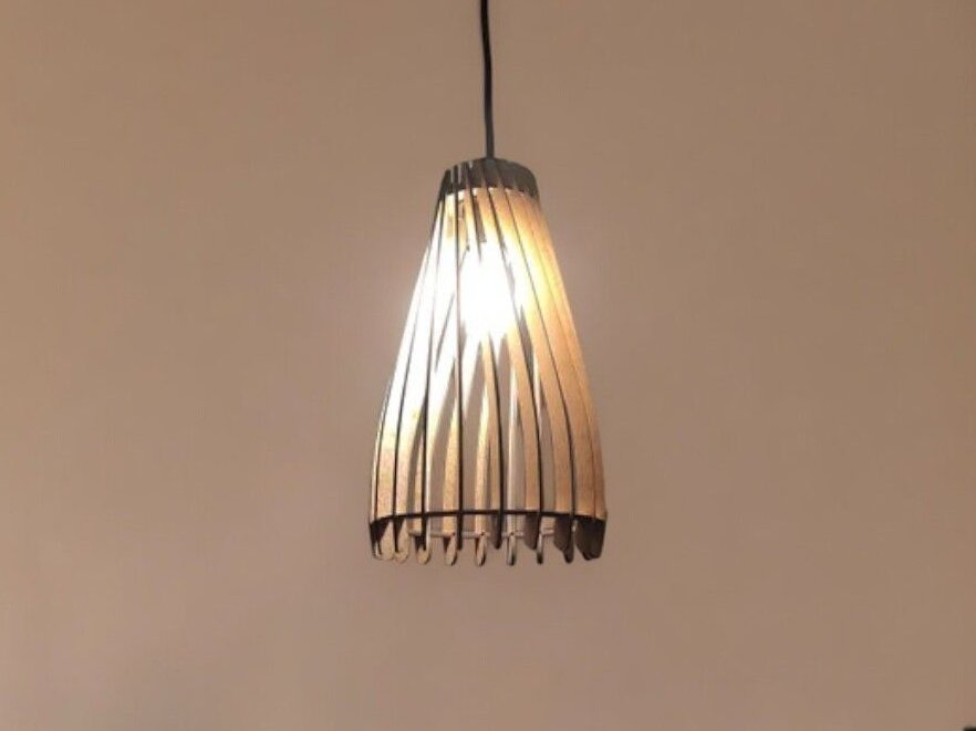 Σετ των 3 Intra απο ξύλο plywood 3mm-4mm πάχος – Ξύλινο Φωτιστικό 40x45 cm INTRAVECTRY-MY560140