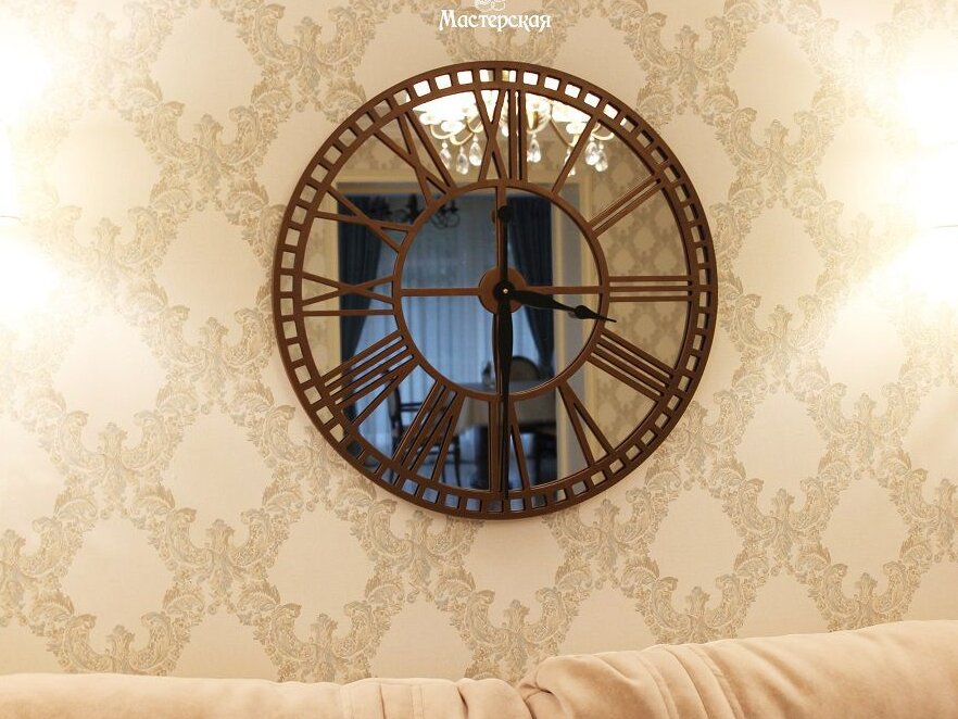 Intra απο ξύλο plywood 3mm-4mm πάχος – Ρολόι με Ρωμαϊκό Αριθμό 45x50 cm INTRAVECTRY-MY552010