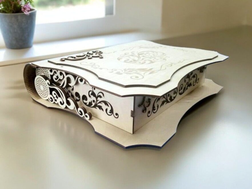 Intra απο ξύλο plywood 3mm-4mm πάχος – Διακοσμητικό βιβλίο δώρου 30x35 cm INTRAVECTRY-MY556759