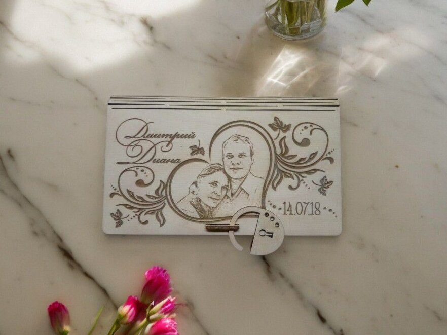 Intra απο ξύλο plywood 3mm-4mm πάχος – Κουτί άλμπουμ φωτογραφιών γάμου 40x40 cm INTRAVECTRY-MY544668