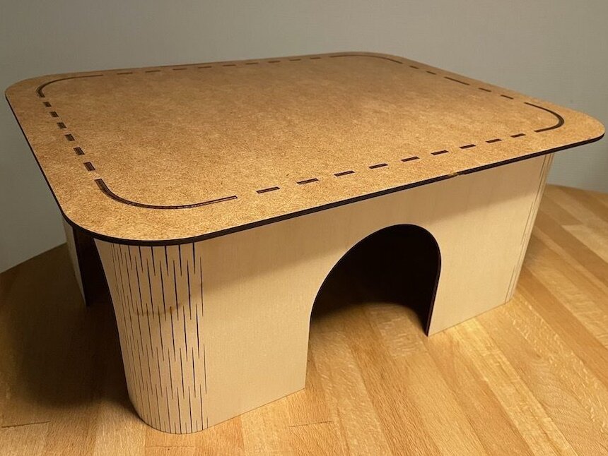 Σετ των 3 Intra απο ξύλο plywood 3mm-4mm πάχος – Σπίτι ινδικών χοιριδίων με ξύλο CDR με γωνίες ζωντανών μεντεσέδων 35x40 cm INTRAVECTRY-MY552918