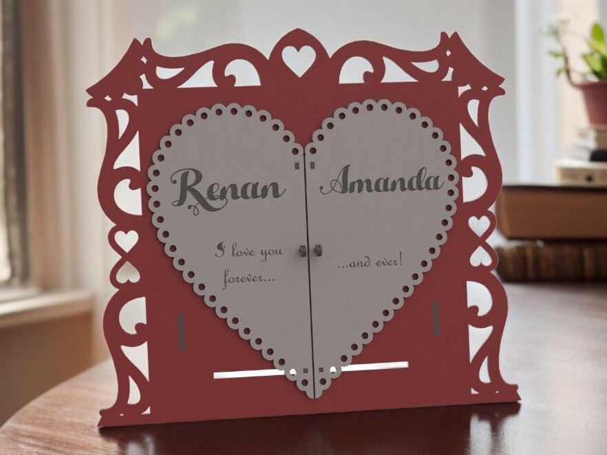 Σετ των 2 Intra απο ξύλο plywood 3mm-4mm πάχος – Εξατομικευμένη κορνίζα για ευχετήρια κάρτα 35x40 cm INTRAVECTRY-MY543575