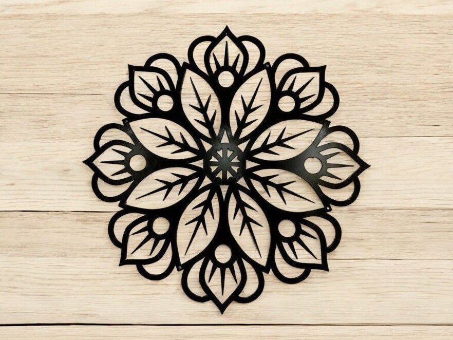 Intra απο ξύλο plywood 3mm-4mm πάχος – Floral διακόσμηση τοίχου Mandala 25x30 cm INTRAVECTRY-MY544088