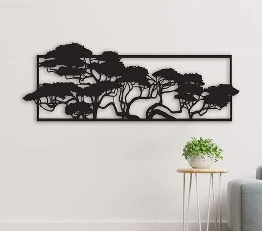 Intra απο ξύλο plywood 3mm-4mm πάχος – Πλαίσιο πίνακα τέχνης τοίχου δέντρων 12x15 cm INTRAVECTRY-MY544089