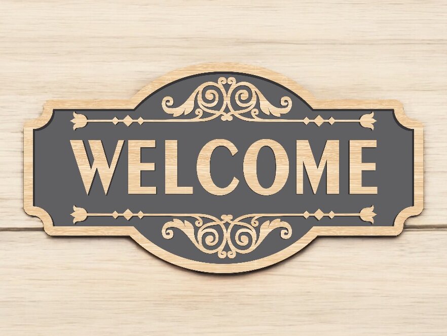 Σετ των 3 Intra απο ξύλο plywood 3mm-4mm πάχος – Κρεμάστρα επιγραφών υποδοχής 30x35 cm INTRAVECTRY-MY560021