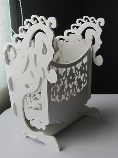 Σετ των 2 Intra απο ξύλο plywood 3mm-4mm πάχος – Scroll Saw Pattern Rocking Stand Holder File 15x15 cm INTRAVECTRY-MY543546