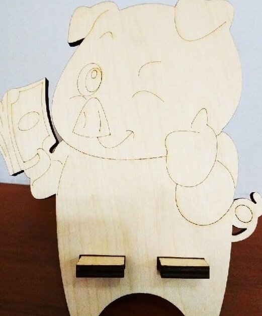 Intra απο ξύλο plywood 3mm-4mm πάχος – ξύλο βάσης θήκης κινητού τηλεφώνου σε σχήμα ζώου 40x40 cm INTRAVECTRY-MY543565