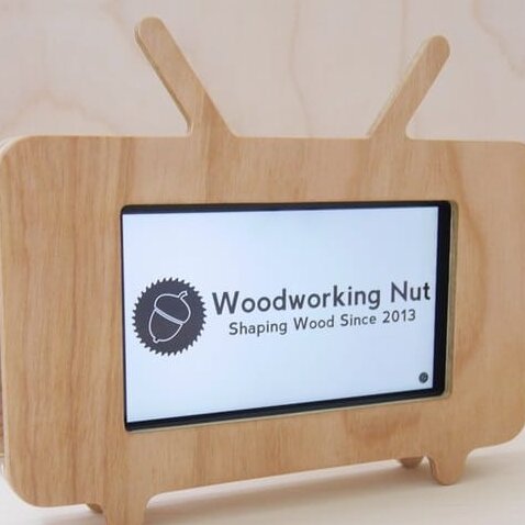 Intra απο ξύλο plywood 3mm-4mm πάχος – ξύλο βάσης στήριξης κινητού τηλεφώνου Retro TV 30x35 cm INTRAVECTRY-MY554899